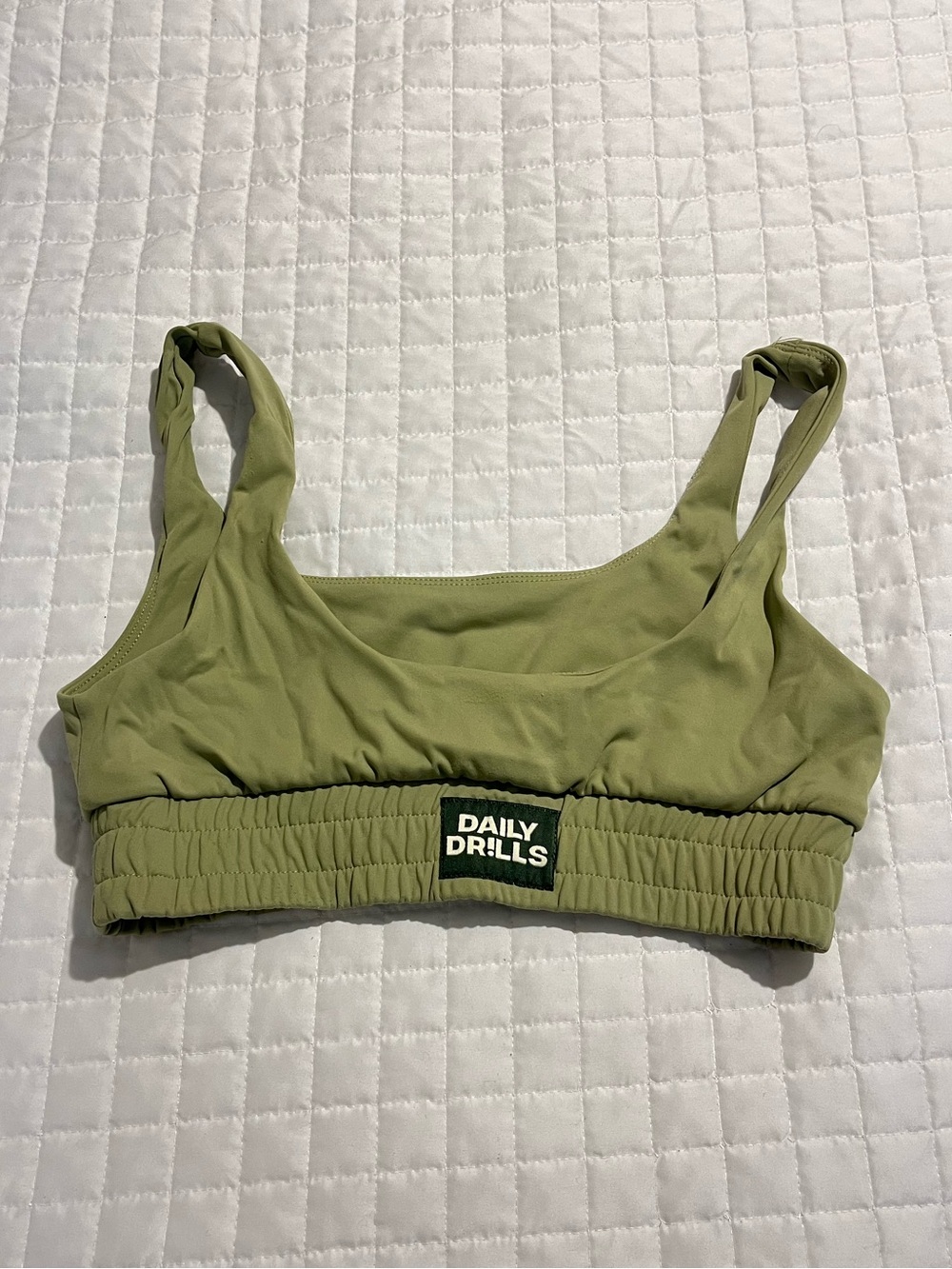 Daily Drills Sage Green Sports Bra Reversible